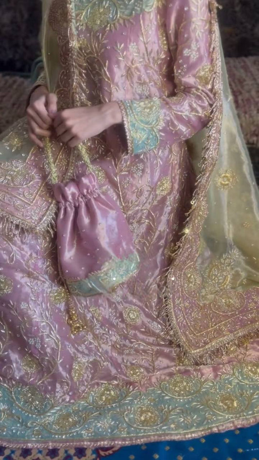 "Elegant Jimmy Choo Sequence Embroidered Ensemble with Dupatta & Pant Set"