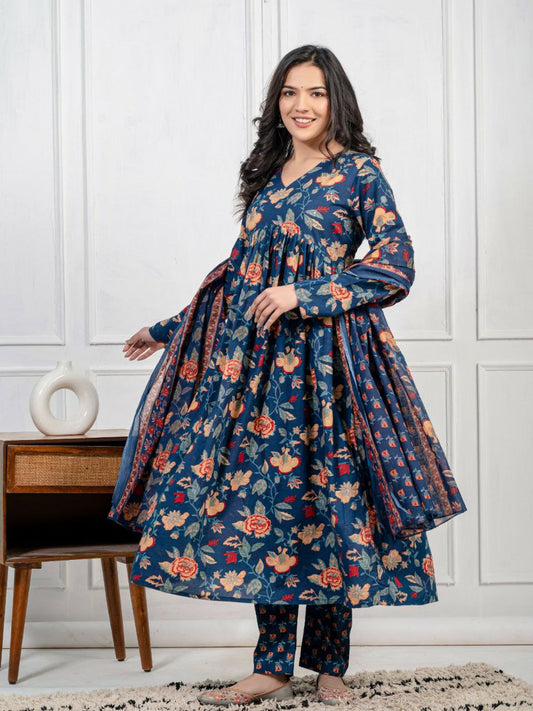 "Stay Cool and Stylish: Pure Cotton Kurti Set"