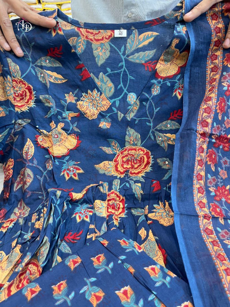 "Stay Cool and Stylish: Pure Cotton Kurti Set"