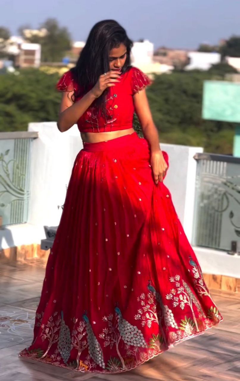 "Exquisite Jimmy Choo Lehenga Set with Sequence Embroidery"