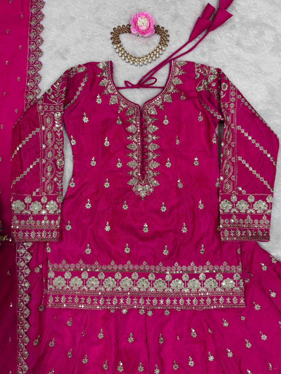Elegant Simmer Silk Lehenga Set with Thread & Sequin Work