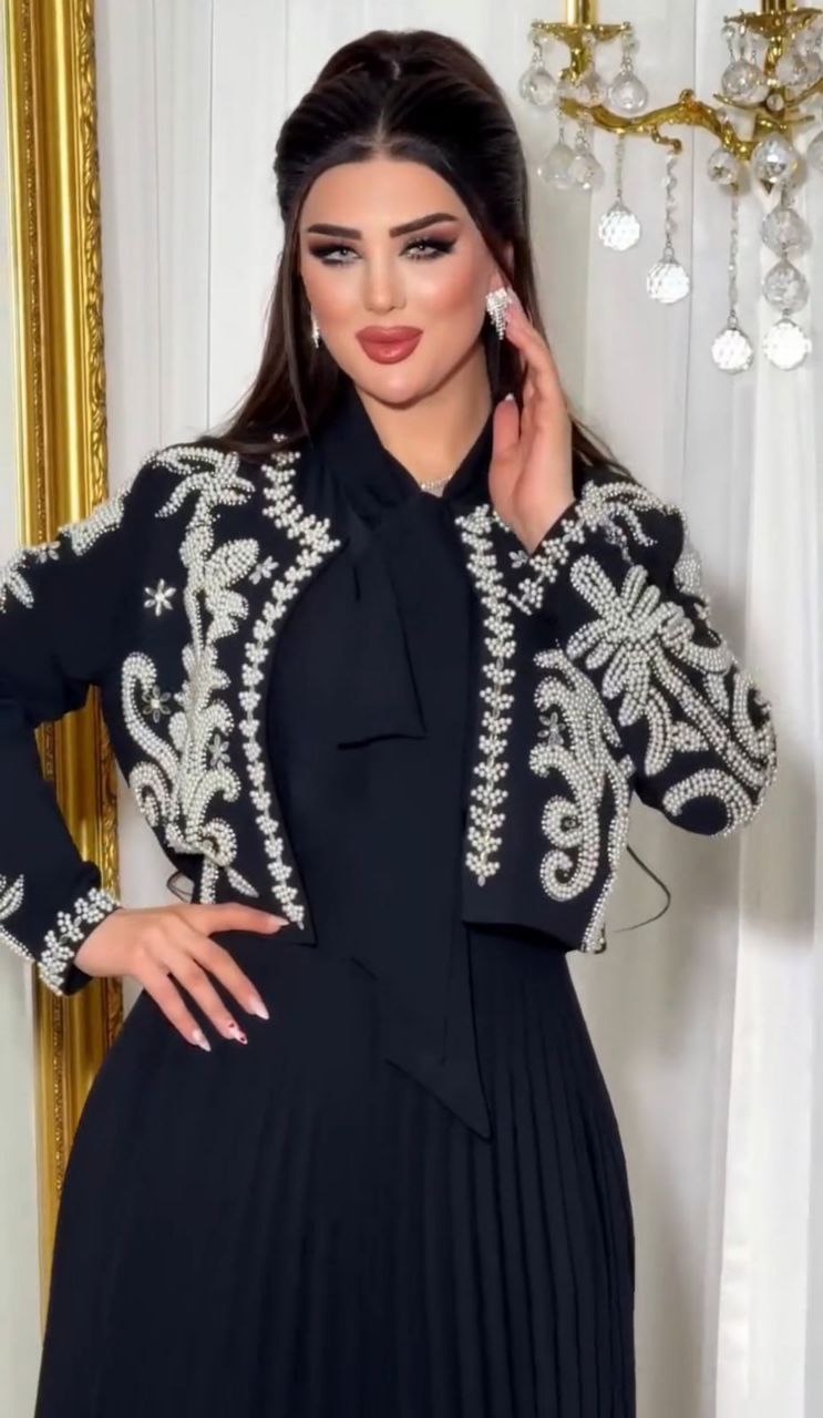 "Elegant Embroidered Chinon Gown with Banglori Jacket - Fully Stitched"