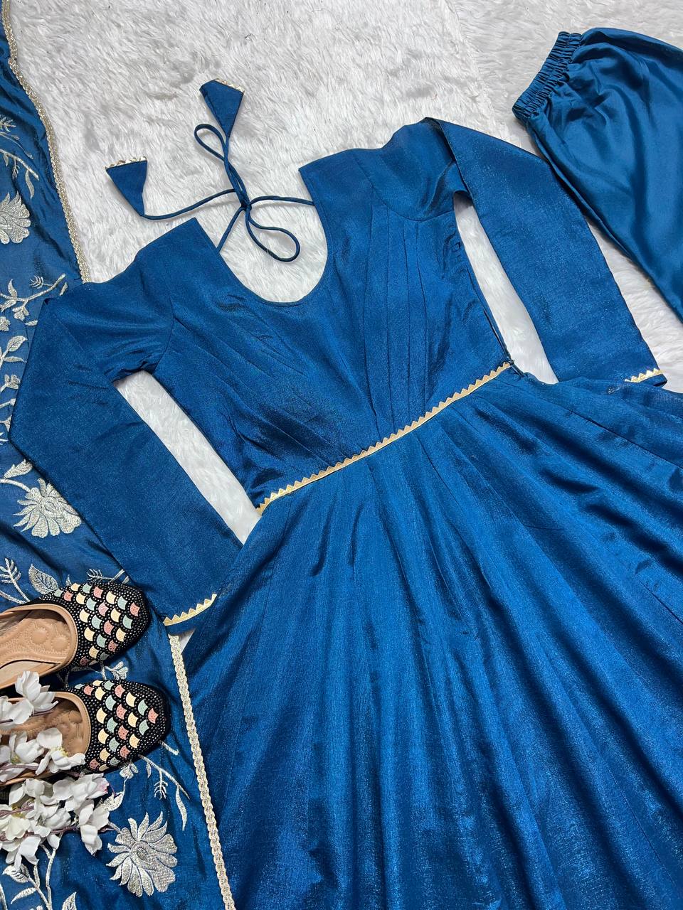 Anarkali Gown Pant with Dupatta