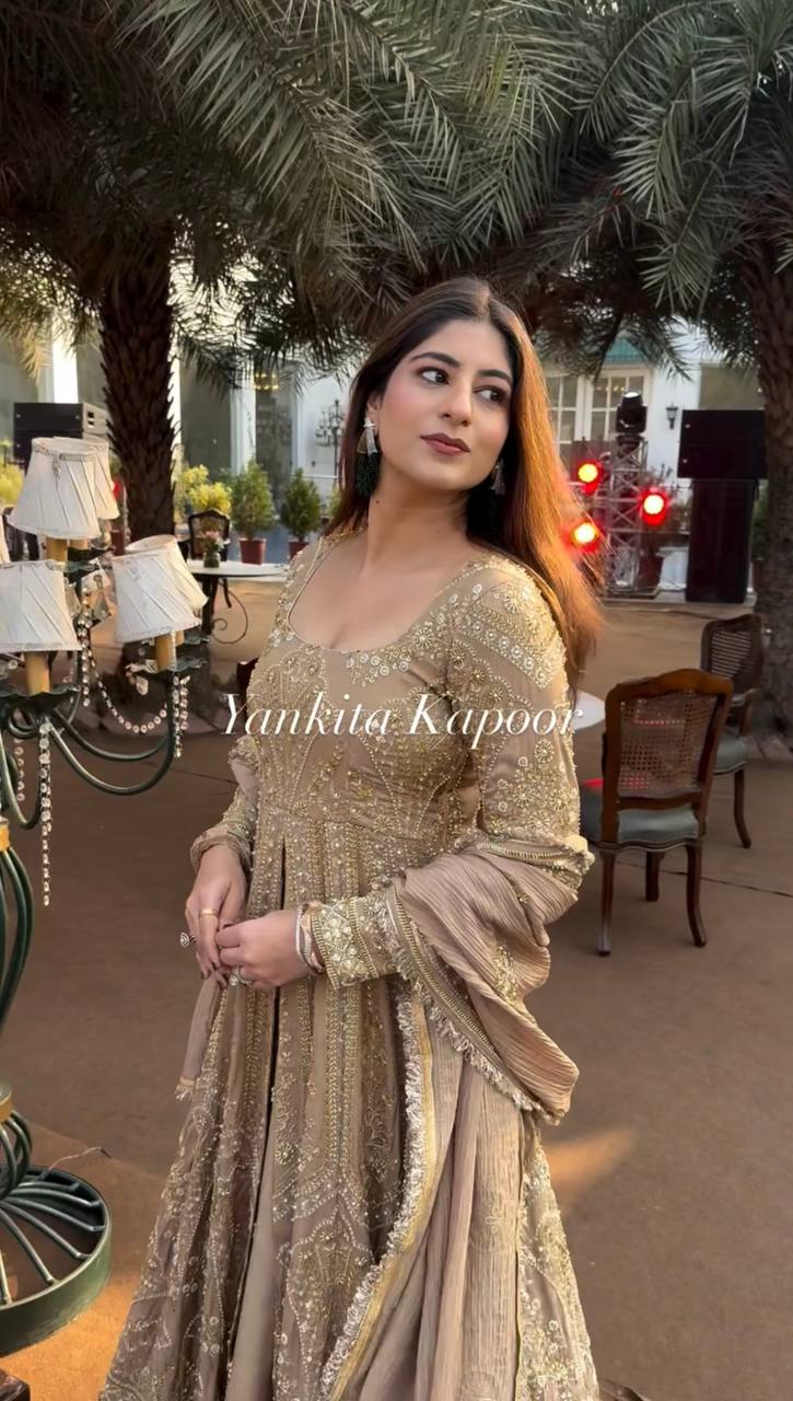 Elegant Pure Chinnon Silk Lehenga Set with Embroidered Top and Dupatta