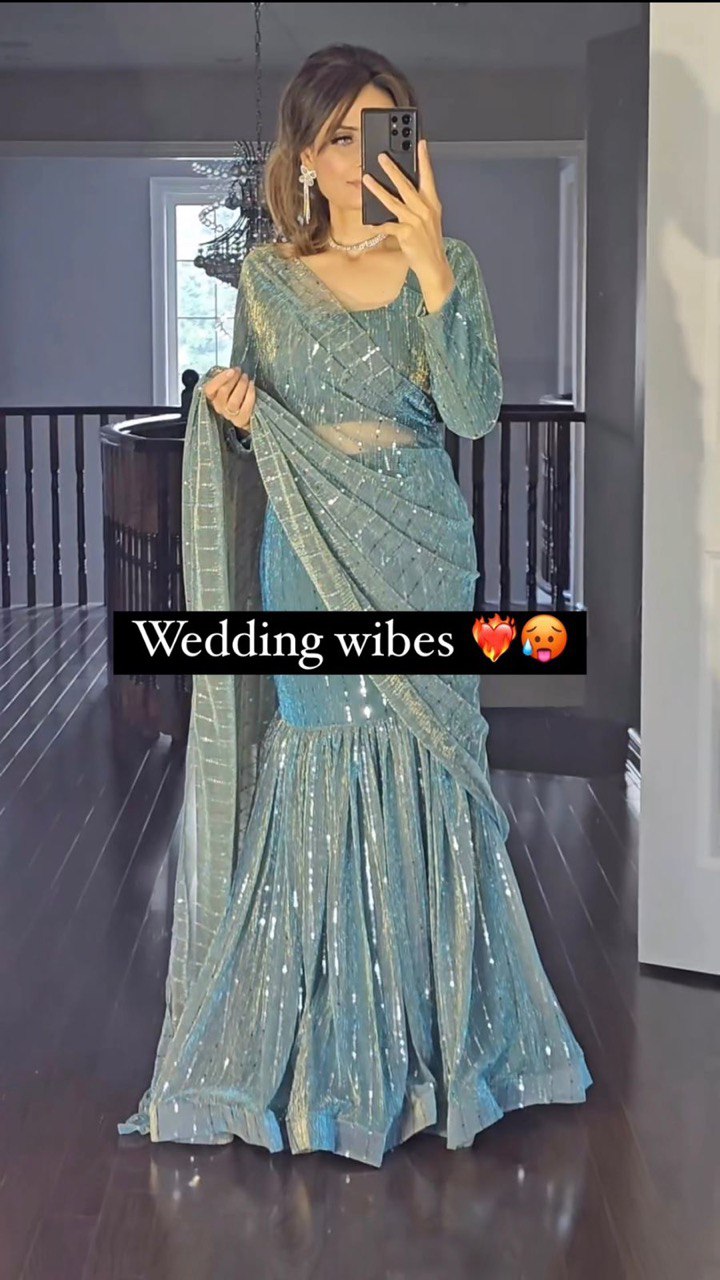 Elegant Lycra Lehenga Saree & Choli Set with Drape Style and Ready-to-Wear Comfort