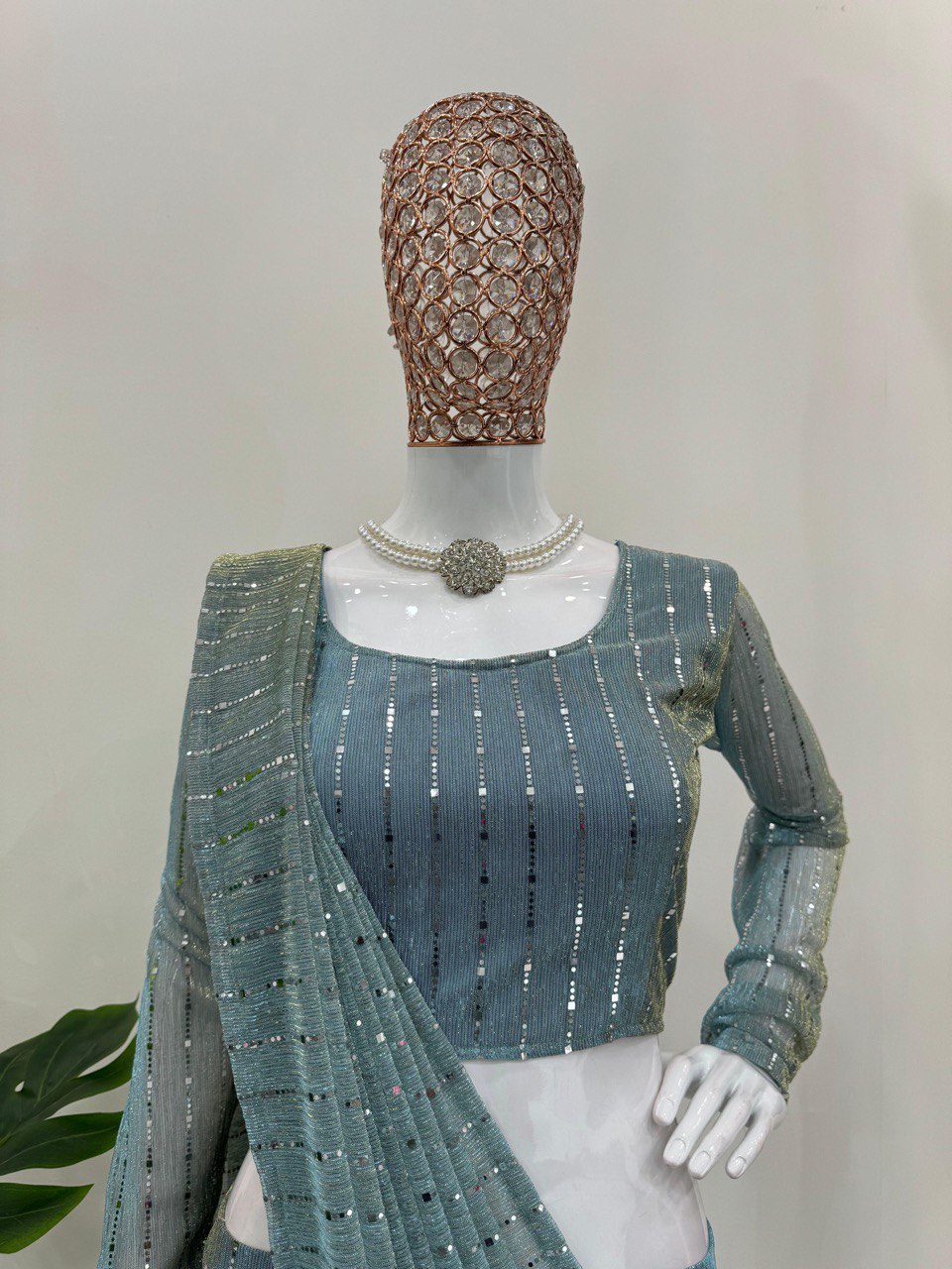 Elegant Lycra Lehenga Saree & Choli Set with Drape Style and Ready-to-Wear Comfort